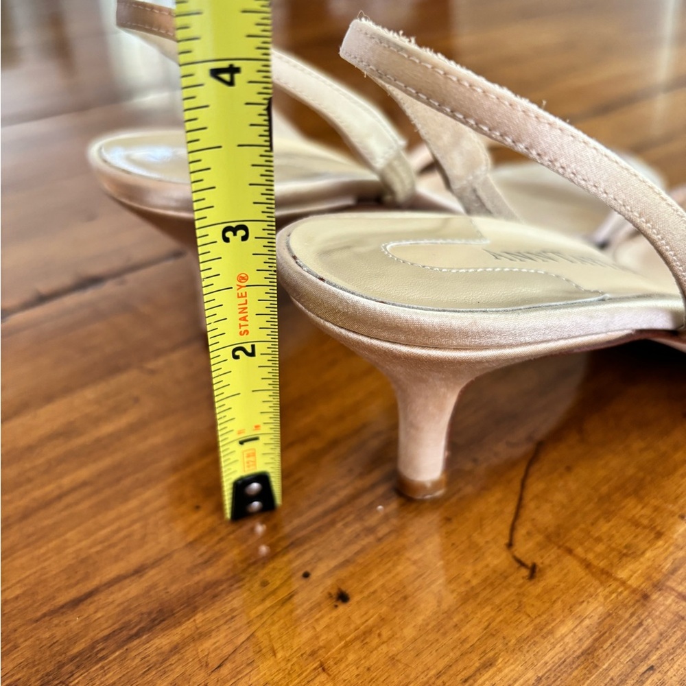 Ann Taylor Kitten Heal Sling Back Satin Shoes - Picture 5 of 6